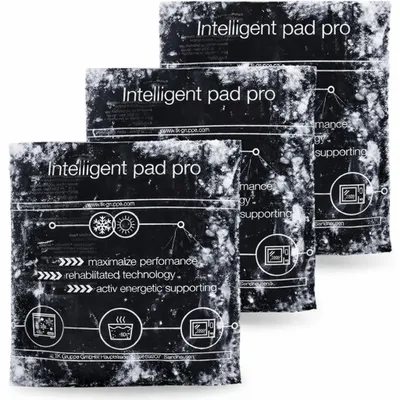 Zdjęcie produktu dla zestaw 3 kompresów na ciepło/zimno - Kompres żelowy czarny, zestaw 3, 3x 15cm x 15cm, do mikrofalówki / wielokrotnego użytku