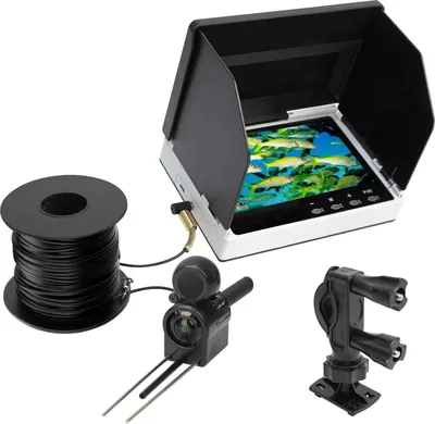 Produktbild von Tragbare Unterwasserkamera zum Angeln mit 5 Zoll IPS-Display - 200° Weitwinkel und Infrarot-Nachtsicht