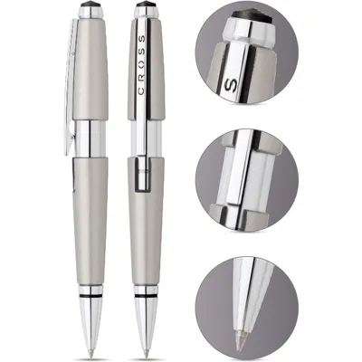 Produktbild von CROSS Rollerball Edge Titanfarben, mit Gel-Mine