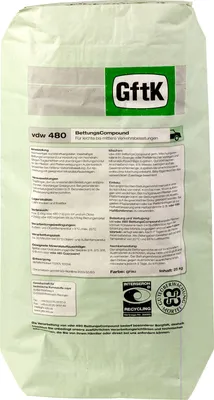 Produktbild von vdw 480 BettungsCompound grau 25kg