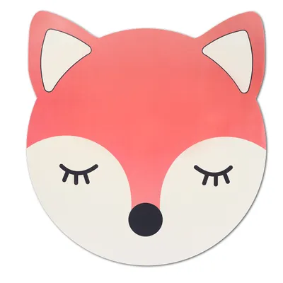 Immagine prodotto di ZELLER Tappetino per bambini con motivo a volpe, rosso, diametro 38 cm
