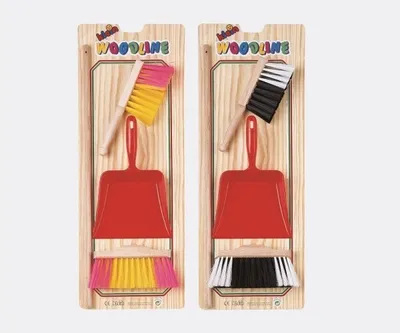 Image de Ensemble de balayage, 3 pièces, bois assorti