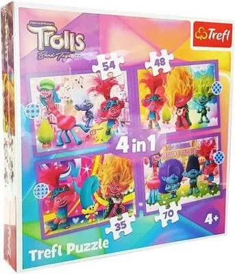 Zdjęcie produktu dla Trefl Trolls Adventures of colorful, 54 szt., Kreskówki, 4 lat(a)