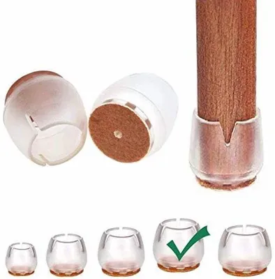 Produktbild von Set von 32 Stück Stuhlbeinbeschützern, Silikonfußschutz, Tischhüllen und Holzbodenbeschützern
