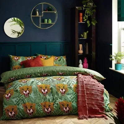 Immagine prodotto di Furn - Gepard - Set di biancheria da letto "Untamed" RV2430 (king size) (verde)