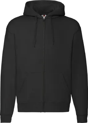 Produktbild von Fruit Of The Loom Pánska mikina s kapucňou a zipsom / bunda s kapucňou BC360 (M) (čierna)