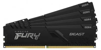 Obrázok produktu pre Kingston Technology FURY Beast 128GB 3200MT/s DDR4 CL16 DIMM (4er-Kit) Black
