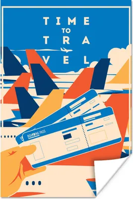 Produktbild von MuchoWow® Poster Flugzeug - Urlaub - Zitat 20x30 cm - Papierdruck