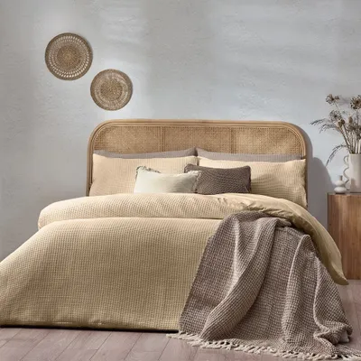 Immagine prodotto di Yard - Tessuto Waffle - Set di biancheria da letto "Chunky", cotone RV3332 (Superking) (lino)