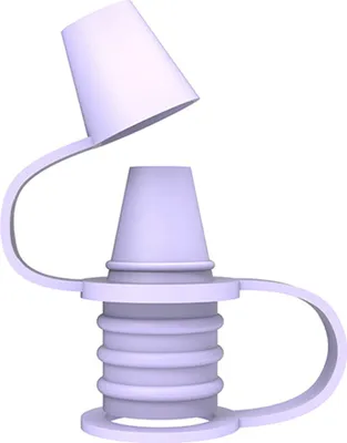 Produktbild von Flaschenöffnung aus lebensmittelechtem Silikon, auslaufsicherer Flaschenverschluss, kein Auslaufen, Durchflussregelventil, Ersatz für den Wasserflaschenverschluss-Adapter