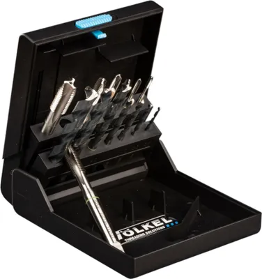 Image de VÖLKEL GRÜNRING Jeu de tarauds 14 pcs. M3 - M12 HSS-E DIN 371/376 ( 47856 )