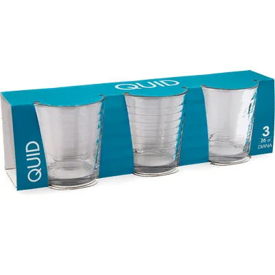 Image de Ensemble de verres Quid Diana, transparents, en verre, 3 pièces, 260 ml