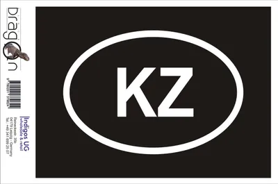 Produktbild von Aufkleber / Autoaufkleber - JDM / Die cut / Auto / OEM - Kasachstan KZ - 160x110mm gelb - Heckscheibe / Heckscheibenaufkleber