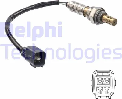 Produktbild von DELPHI Lambdasonde für TOYOTA Yaris Schrägheck (P9) nach-Kat Beheizt 230mm ES21176-12B1