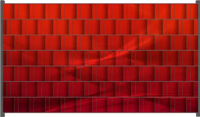 Produktbild von Wallario Zaunsichtschutz mit Motiv Abstrakte rotes Muster - roter Stoff für Ein- und Doppelstabmatten Zäune in der Größe 250 x 140 cm