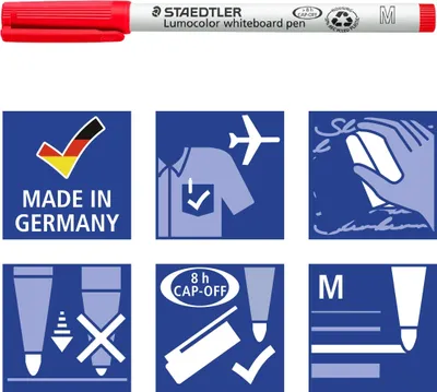 Produktbild von STAEDTLER 301-9 Whiteboardstift M-Spitze, 10 Stück, schwarz
