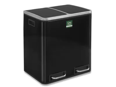 Produktbild von Tretmülleimer | Felix | Trennsystem | Schwarz | 2 x 15 Liter (30 Liter)