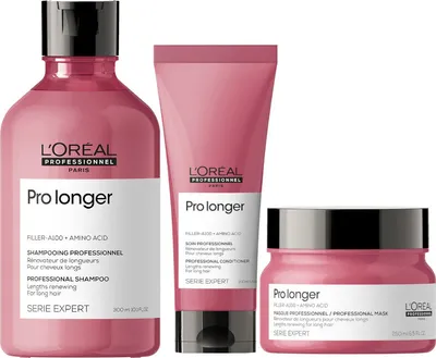 Image de Shampooing Loreal Pro Longer 300 ml NOUVEAU + Après-shampooing Loreal Pro Longer 200 ml NOUVEAU + Masque Loreal Pro Longer 250 ml NOUVEAU
