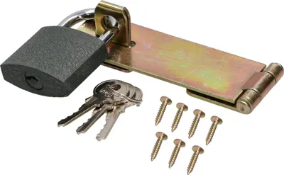 Zdjęcie produktu dla KOTARBAU® Hasp 130mm Z klódka Zólta ocynkowana sruba do klódki