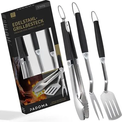 Productafbeelding van Famanu Grillset - Hoogwaardige barbecuegereedschappen - RVS