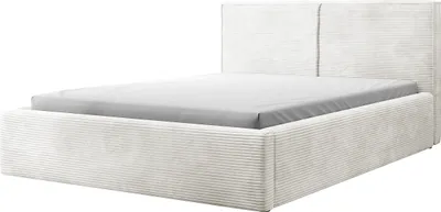 Produktbild von Selsey Doppelbett Farese - Bett mit Polsterrahmen, Cordbezug 180 cm, grau-beige