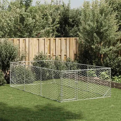 Immagine prodotto di Cuccia per cani da esterno con porta 2x4x1 m in acciaio zincato