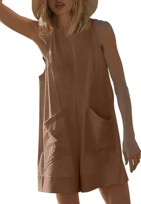 Imagen del producto de Solidchoice - Mono de verano para mujer, con mangas cortas y bolsillos
