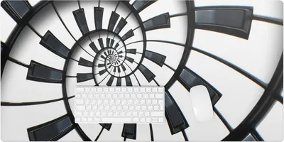 Produktbild von Spiralschlüssel – Schreibtischunterlage – Rutschfeste Tischunterlage – Schreibtischmatte für Büro & Zuhause – Schreibunterlage – Mauspad – Tischmatte – 100 x 50 cm
