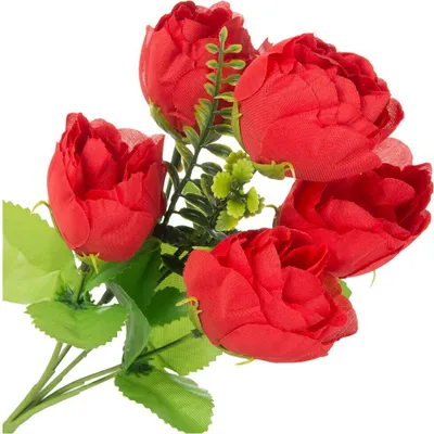 Produktbild von Dekolo Künstliche Blumensträuße Deko Dekoration Zierpflanze Pfingstrosen Rot