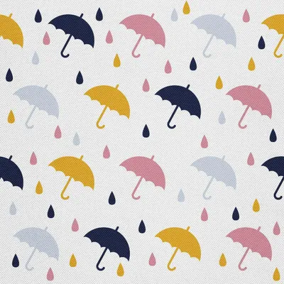 Produktbild von OUTDOOR DEKOSTOFFE OXFORD - Motiv Regenschirme und Regentropfen