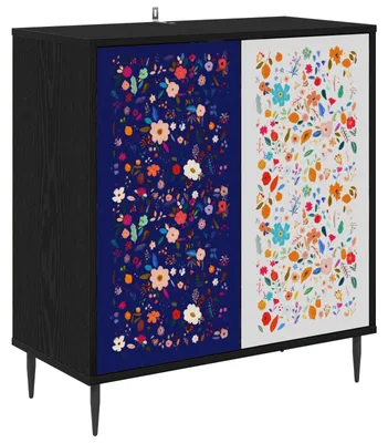 Produktbild von Sideboard MAINZ Schwarz Eichen-Optik 69 x 33 x 76 cm