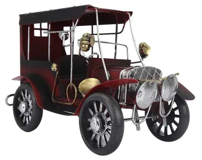 Vintage Miniatur Auto Modell, rot, 19 cm, Deko für Zuhause