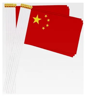Produktbild von 25 Packungen Kleine China Flaggen auf Handheld Stick