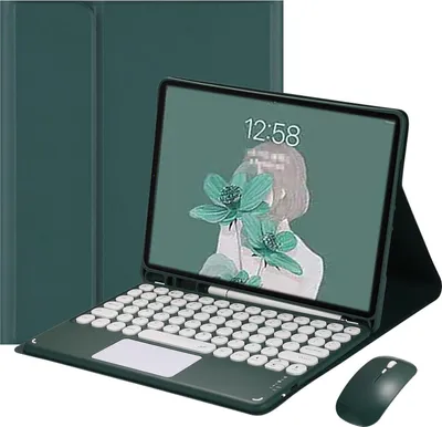 Produktbild von INF Bluetooth Tastatur Hülle Grün + Maus für Samsung Galaxy Tab S8 Ultra