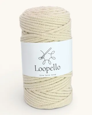 Produktbild von Loopello Baumwollkordel Classic 5 mm 100 m – Beige
