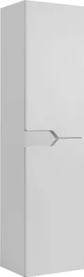 A white bathroom cabinet shown from a three-quarter angle.