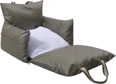 Immagine prodotto di Cuscino per cani da auto 3 in 1 verde oliva, portatile