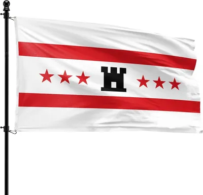 Image de Drapeau de Drenthe, 90 x 150 cm, en polyester, pour mât