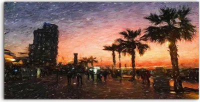 Produktbild von Coloray - Glasbild - 100x50 cm - Wandbild - Glasbilder - Landschafts architektur moderne Stadt
