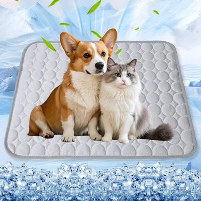Imagen del producto de Alfombrilla refrigerante para gatos y perros, 70 x 55 cm, con función de enfriamiento, ideal para mascotas en verano