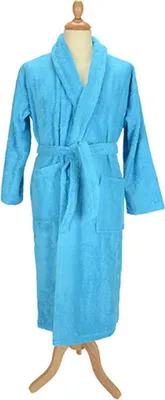 Produktbild von A&R 025.50 | Herren Bademantel mit Schalkragen /   - Farbe: Aqua Blue - Größe: 3XL