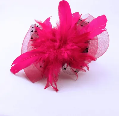 Produktbild von Haarreif mit Feder 06 - pink
