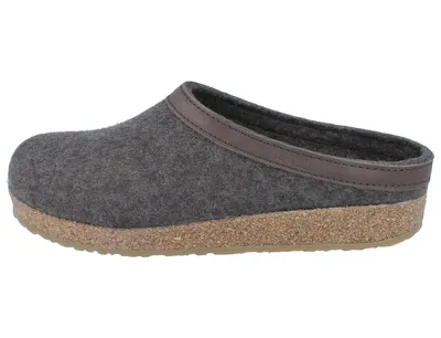 Produktbild von Haflinger Damen Herren Hausschuh Pantoffel Grizzly Torben Wolle 713001, Größe:46 EU, Farbe:Braun