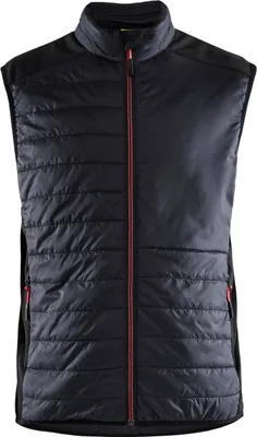 Produktbild von Blakläder Weste warm gefüttert 3863, Farbe:Schwarz/Rot, Größe:M