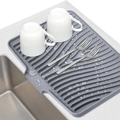 Image de Tapis de protection en silicone, dimensions 40 cm x 33 cm, pour plans de travail de cuisine