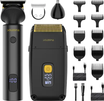 Produktbild von SOLIMPIA Foliový holicí strojek na plešatost Holicí strojek pro muže s přesným zastřihovačem Holicí strojek na vlasy Triple Blades Vodotěsný černý