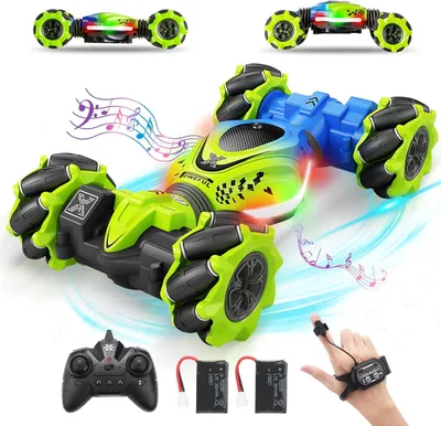 Produktbild von Ferngesteuertes Auto, Gestenoperation RC Auto Für Kinder, 4WD 2.4GHz 360° Drehung Offroad-Crawler, mit LED-Lichtern & Sound, Geschenk