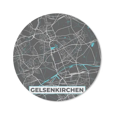 Produktbild von MuchoWow® Mauspad Mousepad Stadtplan - Gelsenkirchen - Deutschland - Karte 20x20 cm - Mousepads - Maus Mat - Pad - Mausunterlage - Schreibtischmatte