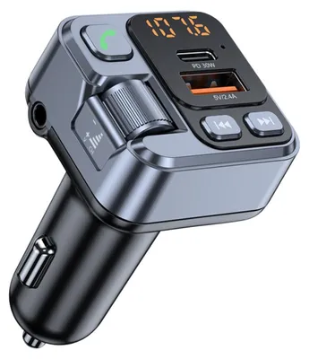 Produktbild von INF KFZ Bluetooth MP3 FM-Transmitter – Bluetooth 5.1, Dual USB (DC 5V-2.4A + PD30W) mit Schnellladung und Freisprecheinrichtung