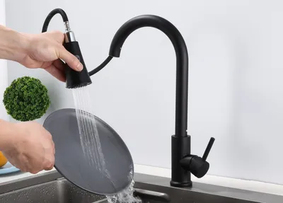 Produktbild von Küchenarmatur 360° Wasserhahn Schwarz